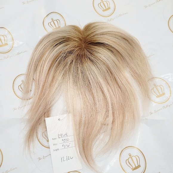 NEW Lauren Ashtyn Elsie Light Volume Hair Topper Neutral Blonde 100% Human Hair - Picture 15 of 15
